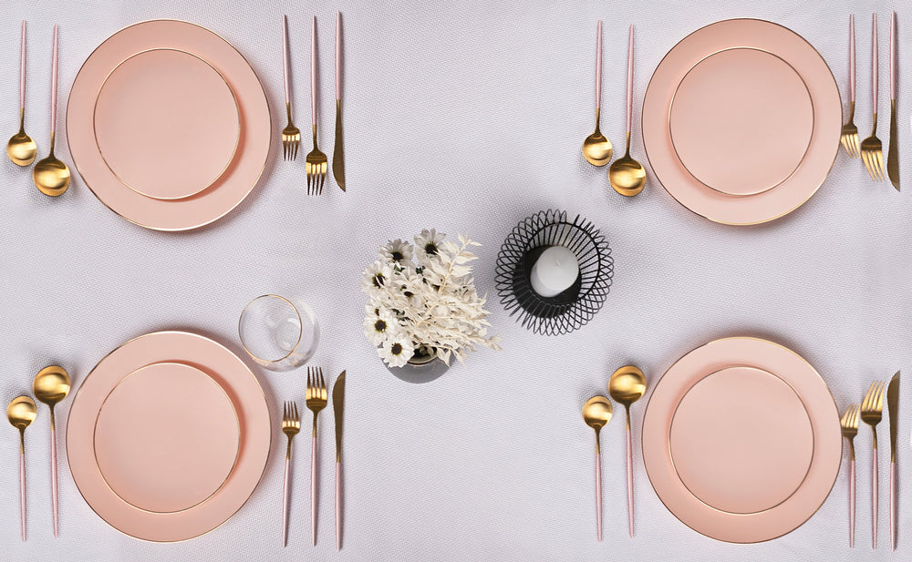 Gilded Rose Dinner Plates