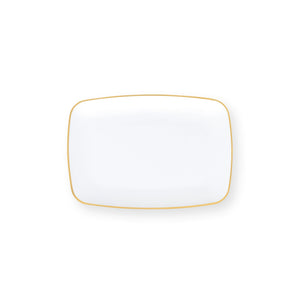 Gilded Pearl Oblong Plates