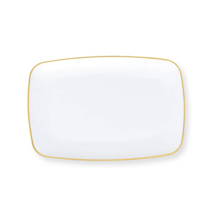 Gilded Pearl Oblong Plates