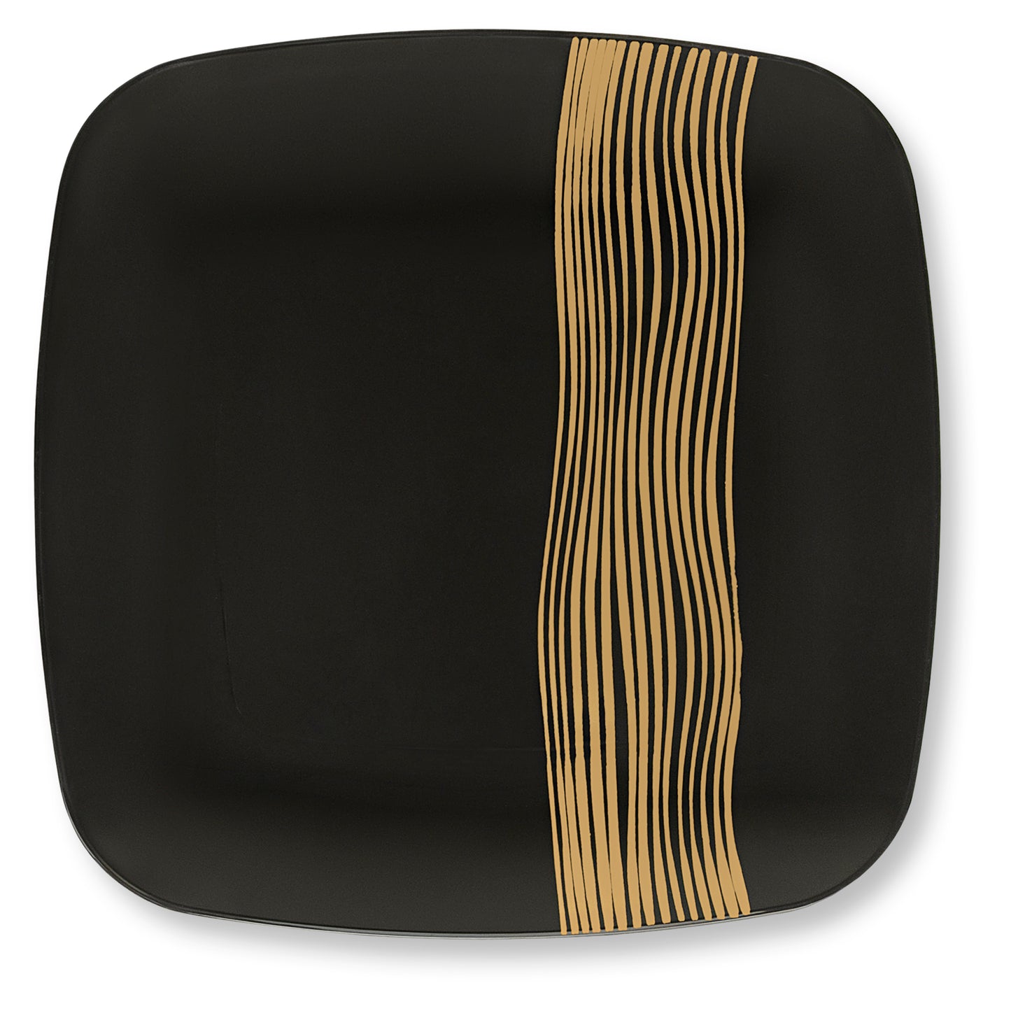 Gold & Black Wavelet Dinner Plates