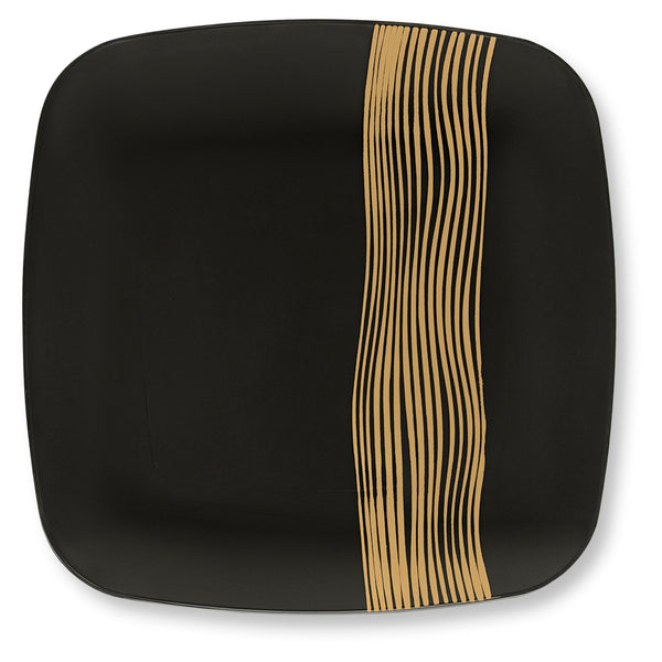 Gold & Black Wavelet Plates