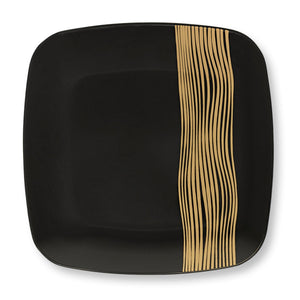 Gold & Black Wavelet Plates