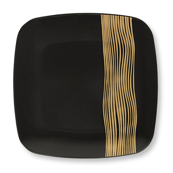 Gold & Black Wavelet Plates