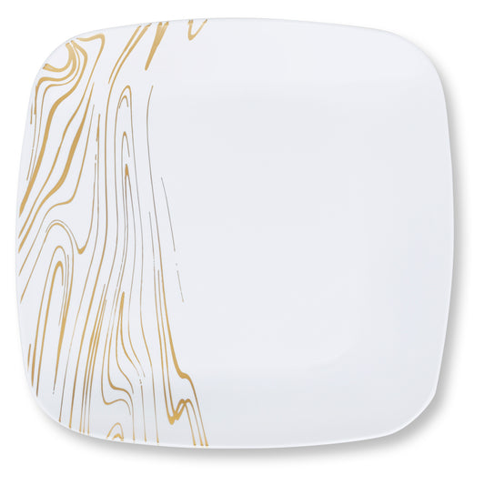 Gold & White Grove Dinner Plates