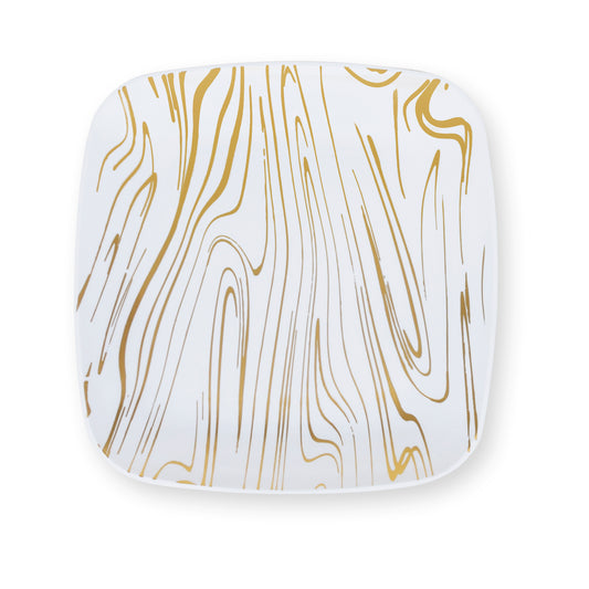 Gold & White Grove Salad Plates