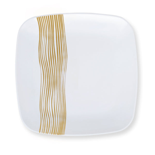 Gold & White Wavelet Plates