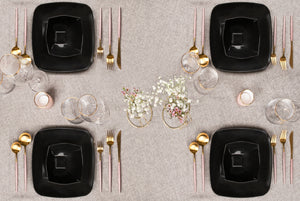 Black Beveled Square Plates