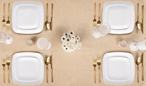 White Beveled Square Salad Plates