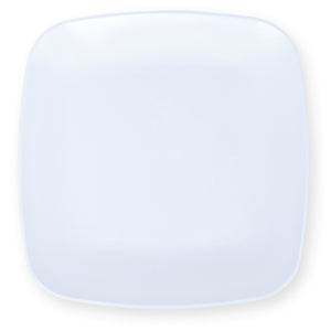 White Beveled Square Plates