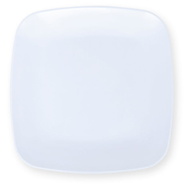 White Beveled Square Plates