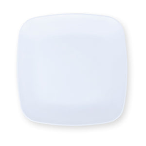 White Beveled Square Plates