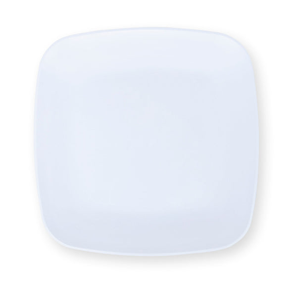White Beveled Square Plates