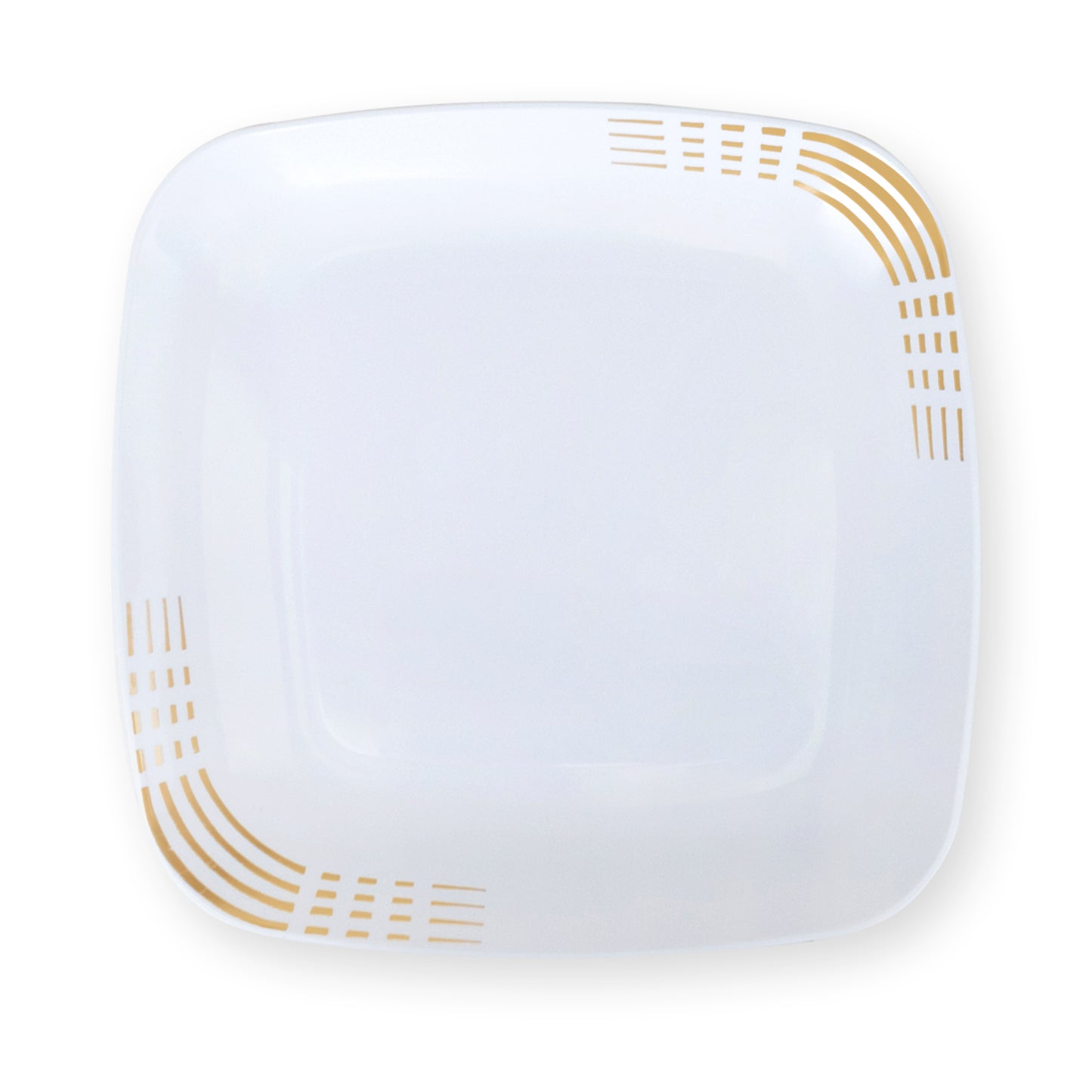 Dashed White & Gold Appetizer Plates