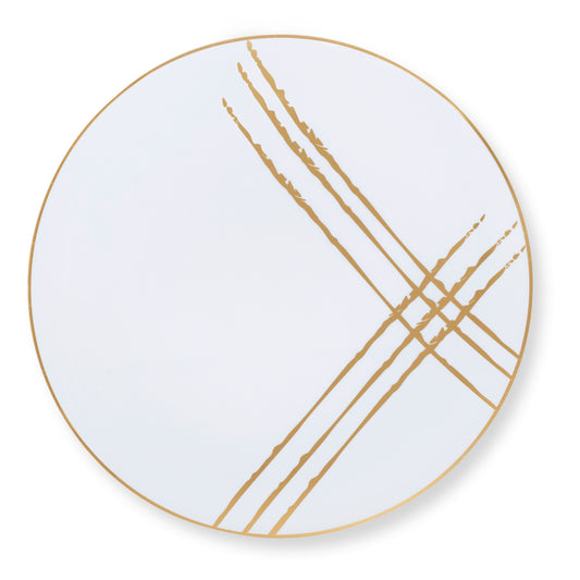 White Weave Dinner Plates